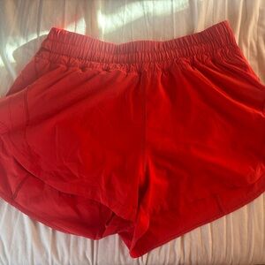 Women's Red 3” Track That High Rise Shorts